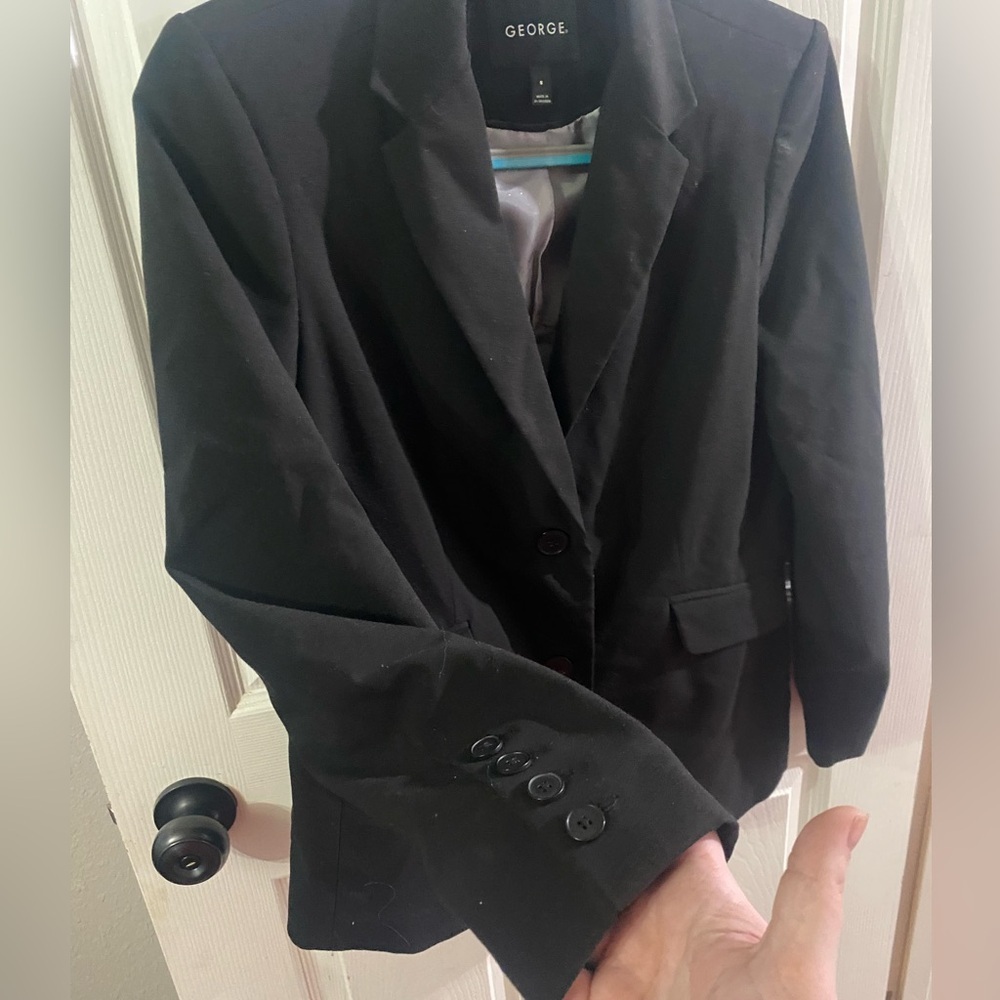 George Women's 8 Black Blazer - Picture 2 of 7